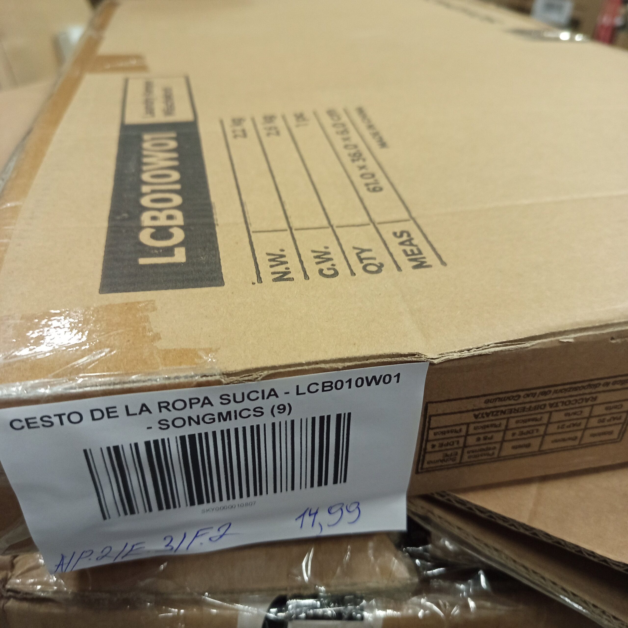 Cesto de la Ropa Sucia - LCB010W01 - SONGMICS - Imagen 7