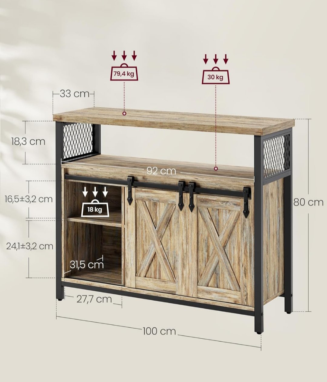 Armario de Cocina - LSC092B60 - VASAGLE