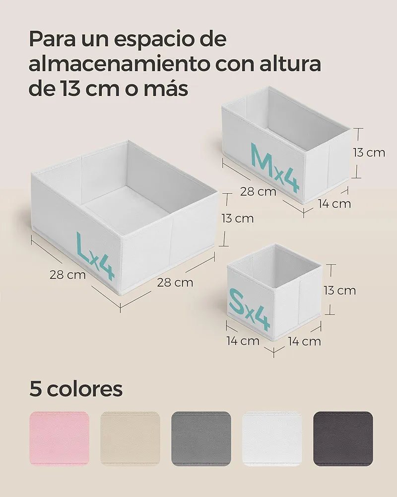 Cajas Almacenaje de Tela - RDZ006W02 - SONGMICS - Imagen 2