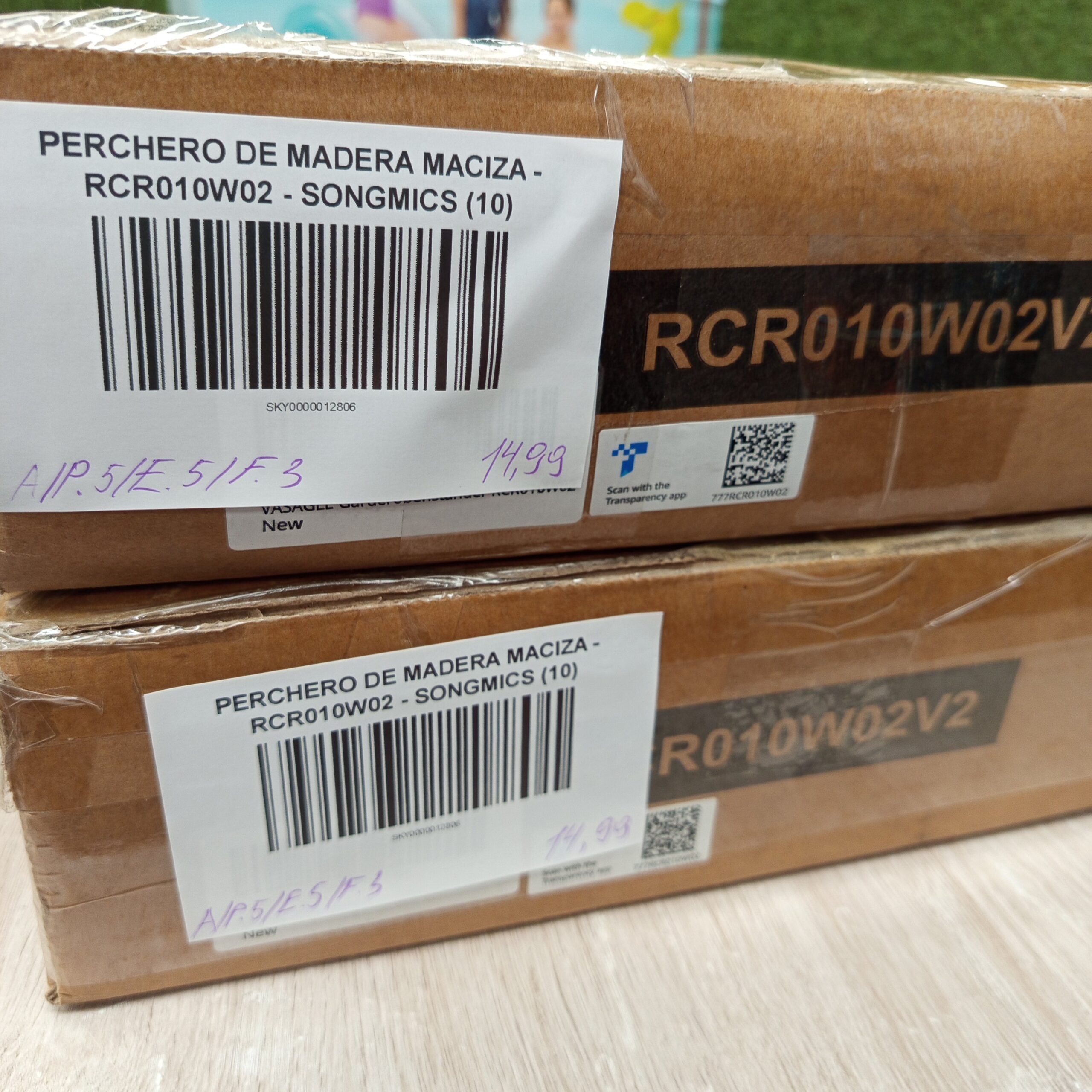 Perchero de Madera Maciza - RCR010W02 - SONGMICS - Imagen 6