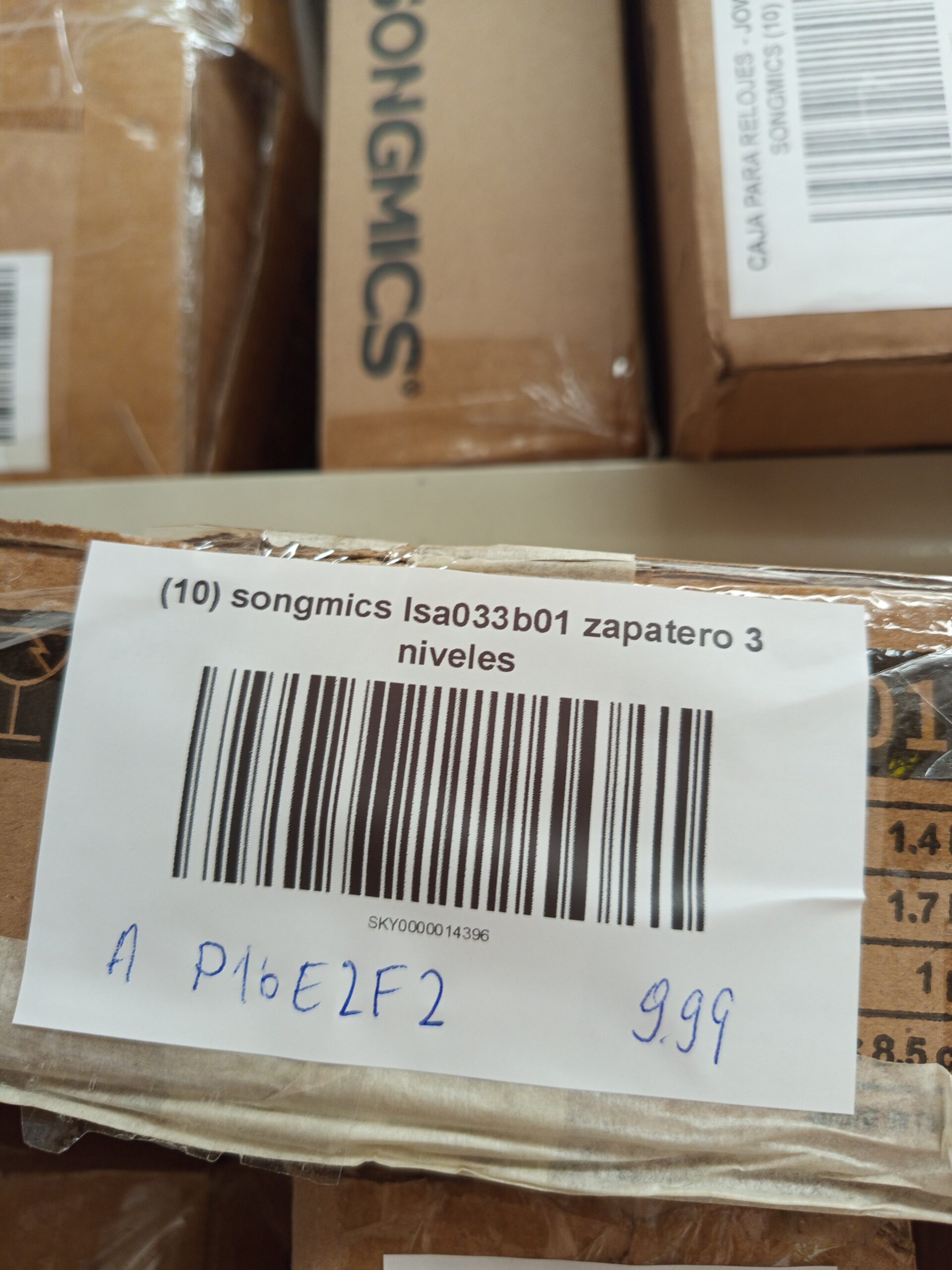 SONGMICS Zapatero de 3 Niveles LSA033B01 - Imagen 7