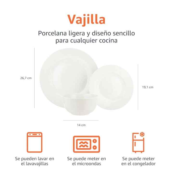 Set -3 Platos 6 personas. - Imagen 3