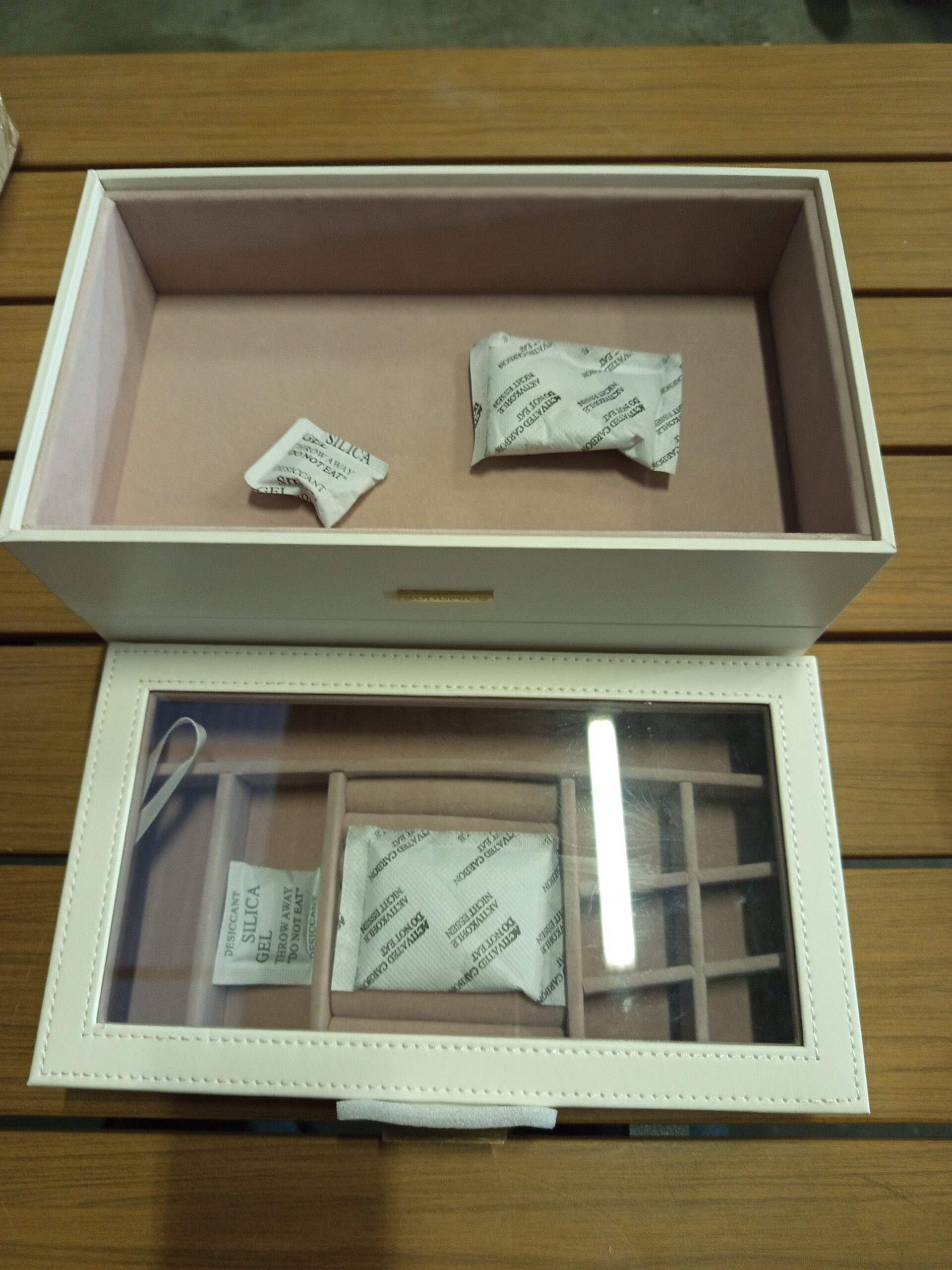 SONGMICS Caja Joyero Apilable de 6 Capas 17 x 28 x 25,3 cm Blanco - Imagen 3