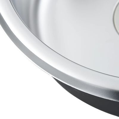 vidaXL Fregadero de cocina de acero inoxidable (sin sifón). - Imagen 3