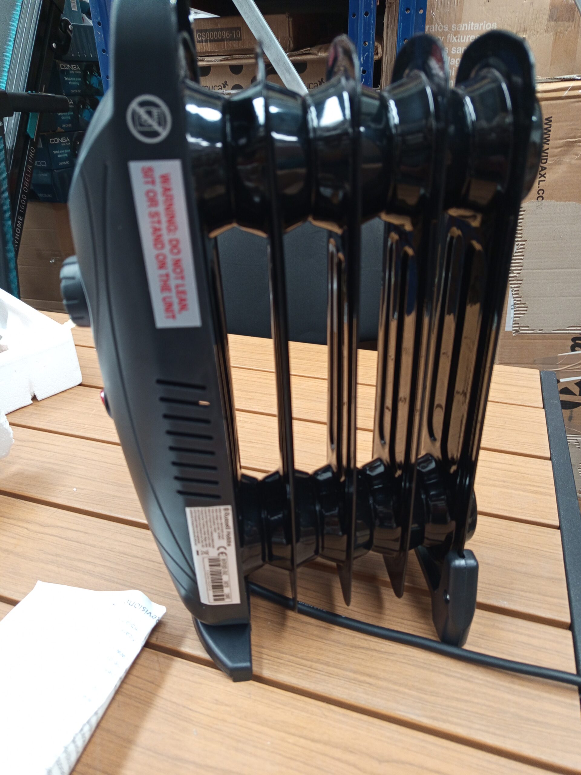 Radiador de 650 W Lleno de Aceite, Calefactor Eléctrico Portátil de 5 - Imagen 3