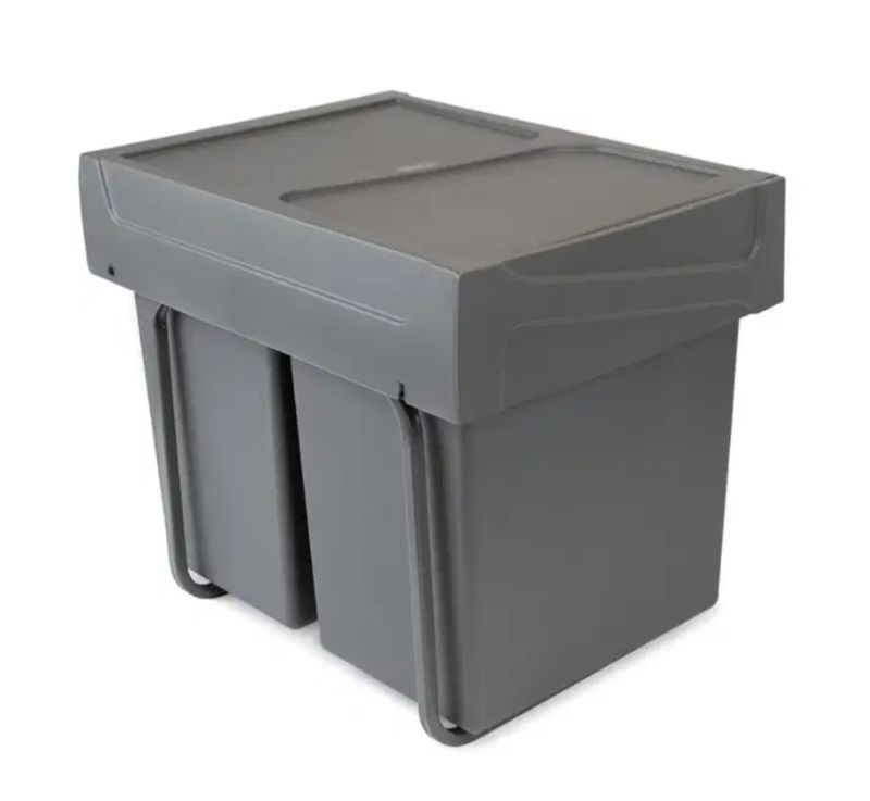 Emuca Contenedores de reciclaje. 2 x 20 L - Imagen 3
