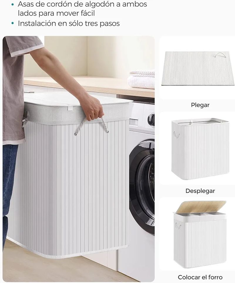 Cesta ropa SONGMICS LCB091W01 - Imagen 3