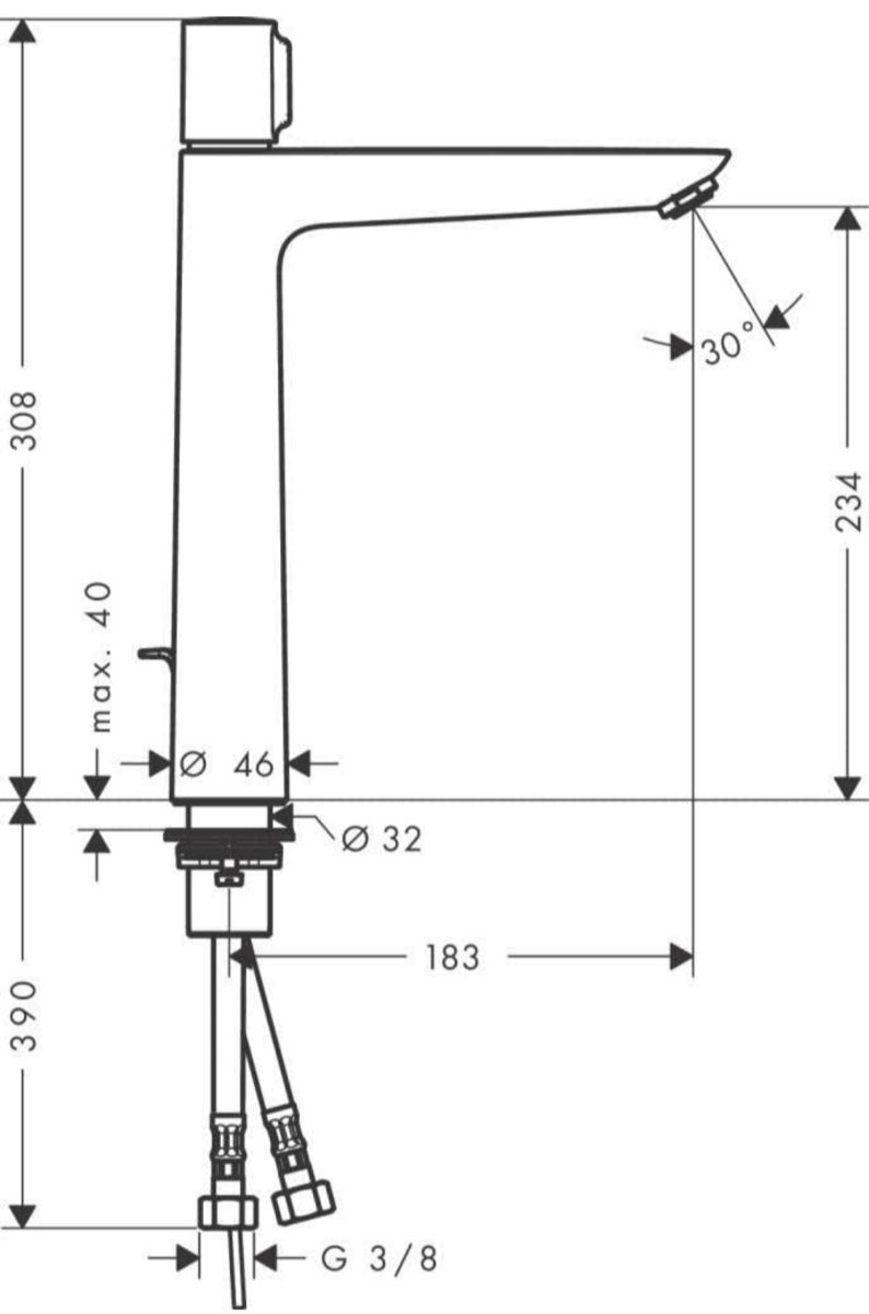 Hansgrohe 71752000 Talis Select E grifo de lavabo - Imagen 3