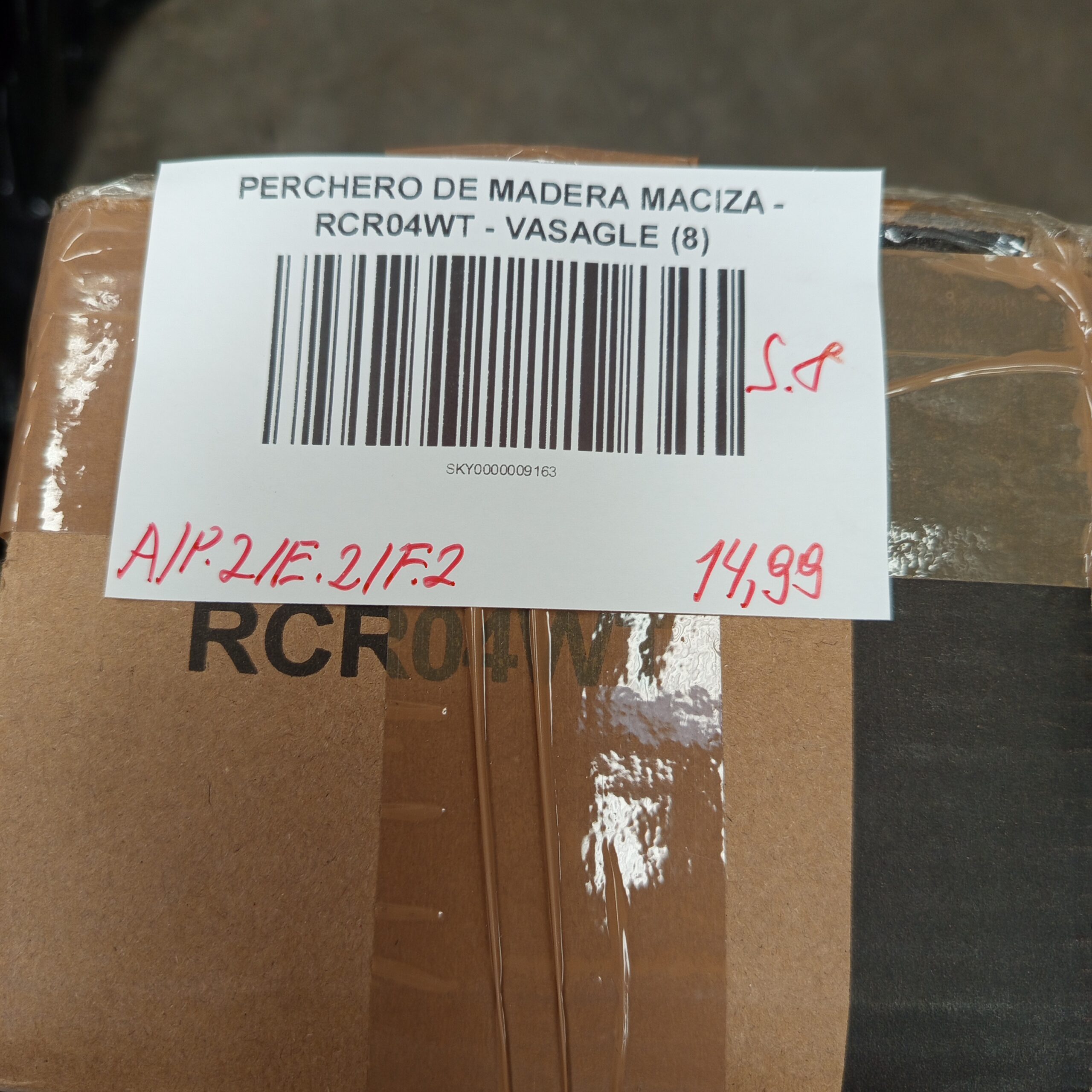Perchero de Madera Maciza - RCR04WT - VASAGLE - Imagen 9