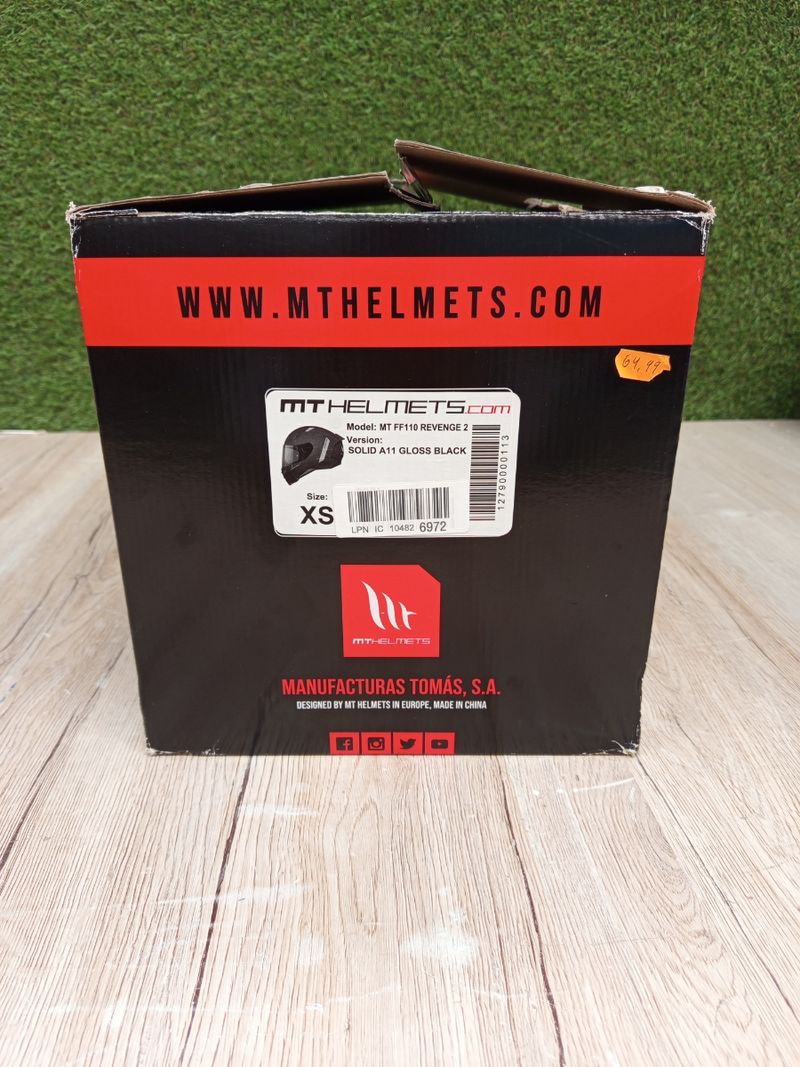 Casco MT Helmets Revenge 2 Negro brillante. - Imagen 9