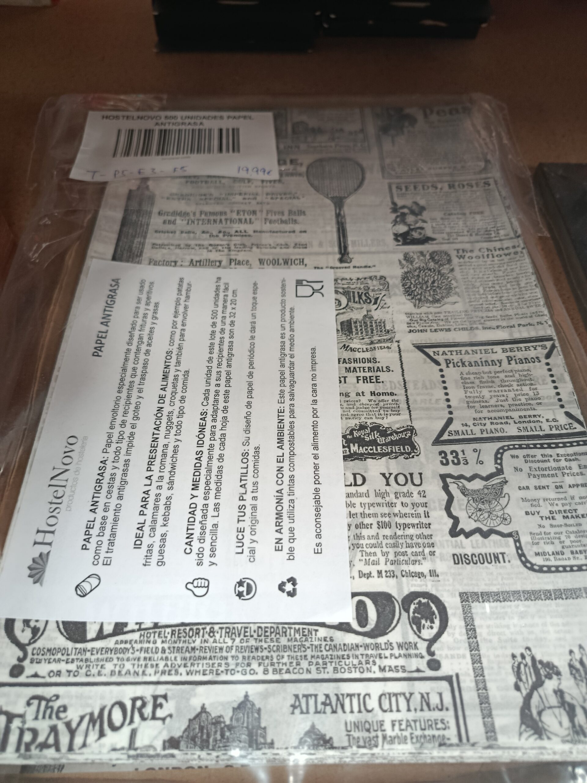 Hostelnovo - 500 Unidades de Papel antigrasa - Imagen 4