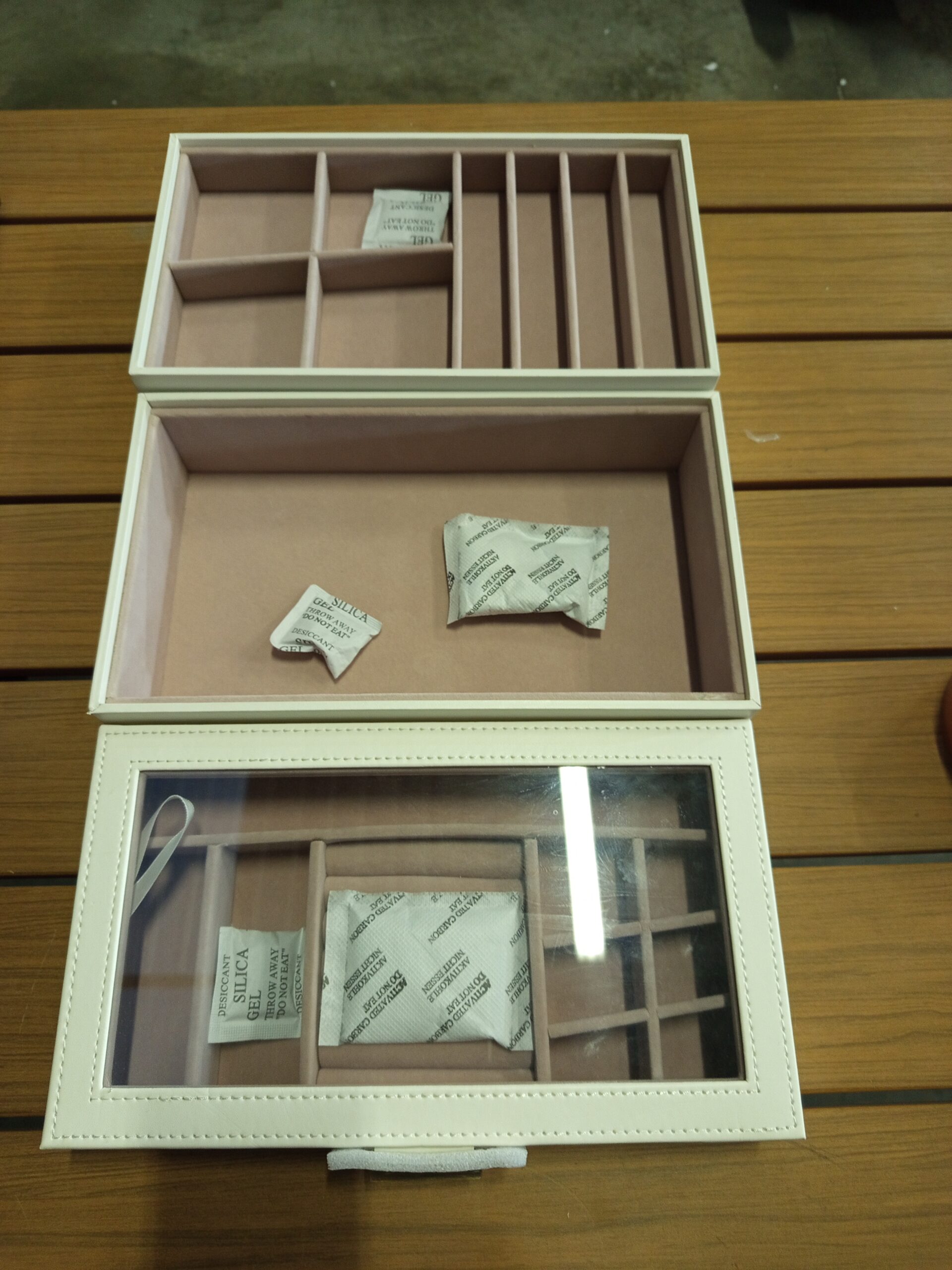 SONGMICS Caja Joyero Apilable de 6 Capas 17 x 28 x 25,3 cm Blanco - Imagen 4