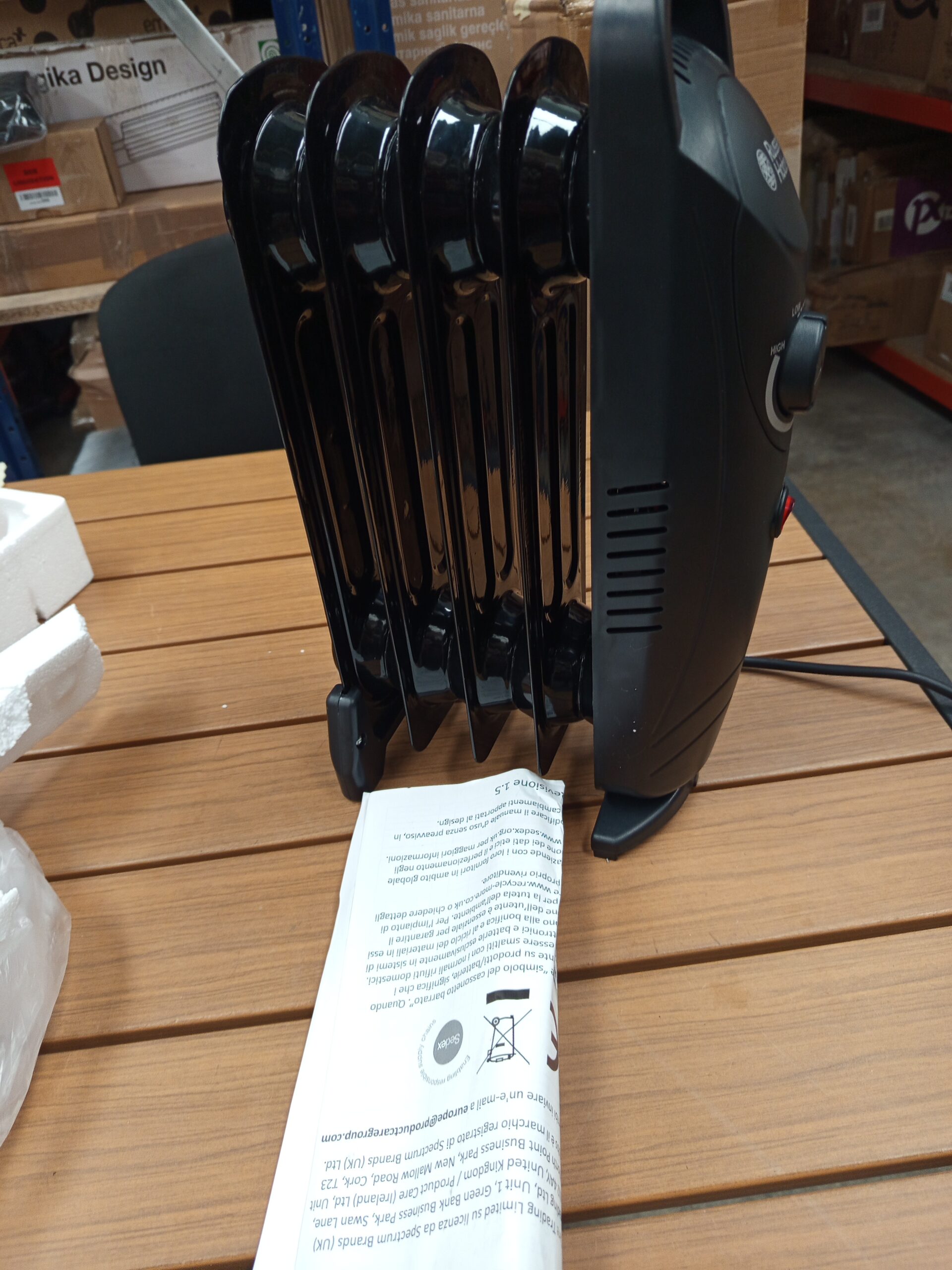 Radiador de 650 W Lleno de Aceite, Calefactor Eléctrico Portátil de 5 - Imagen 4