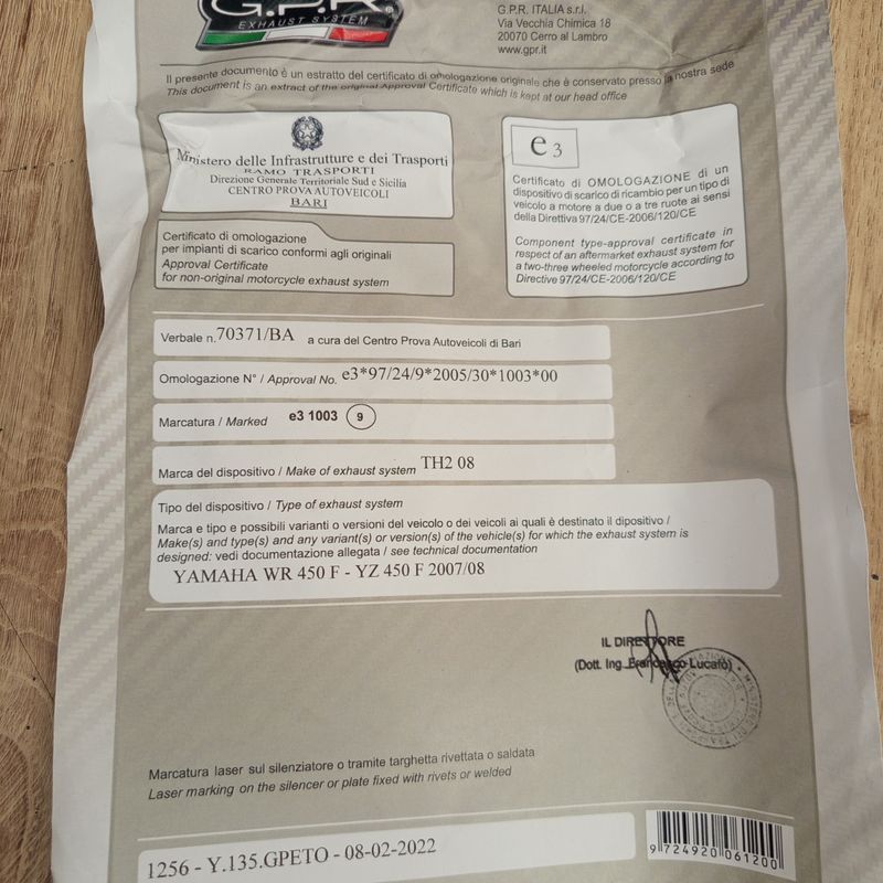 Escape GPR para Zontes 350 R1 - Imagen 4