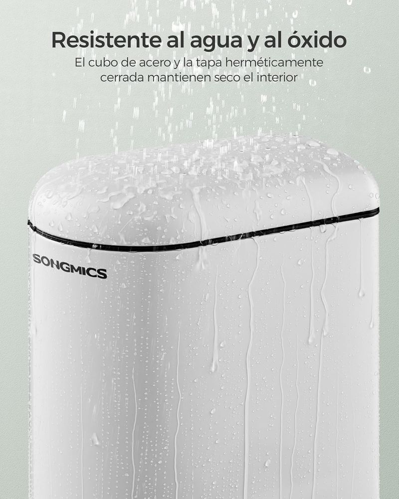 SONGMICS - Cubo de basura para baño (10 L) - Imagen 4