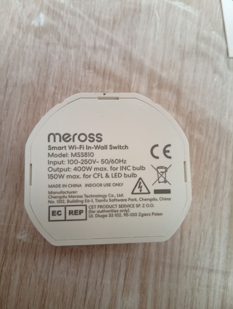 Interruptor Inteligente WiFi - MSS810 - Meross - Imagen 4