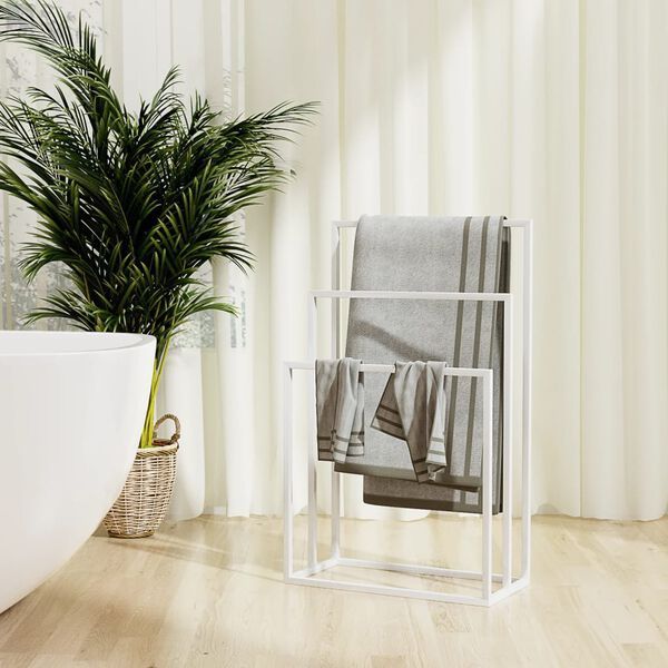 Toallero blanco - 48x24x79cm - vidaXL - Imagen 2