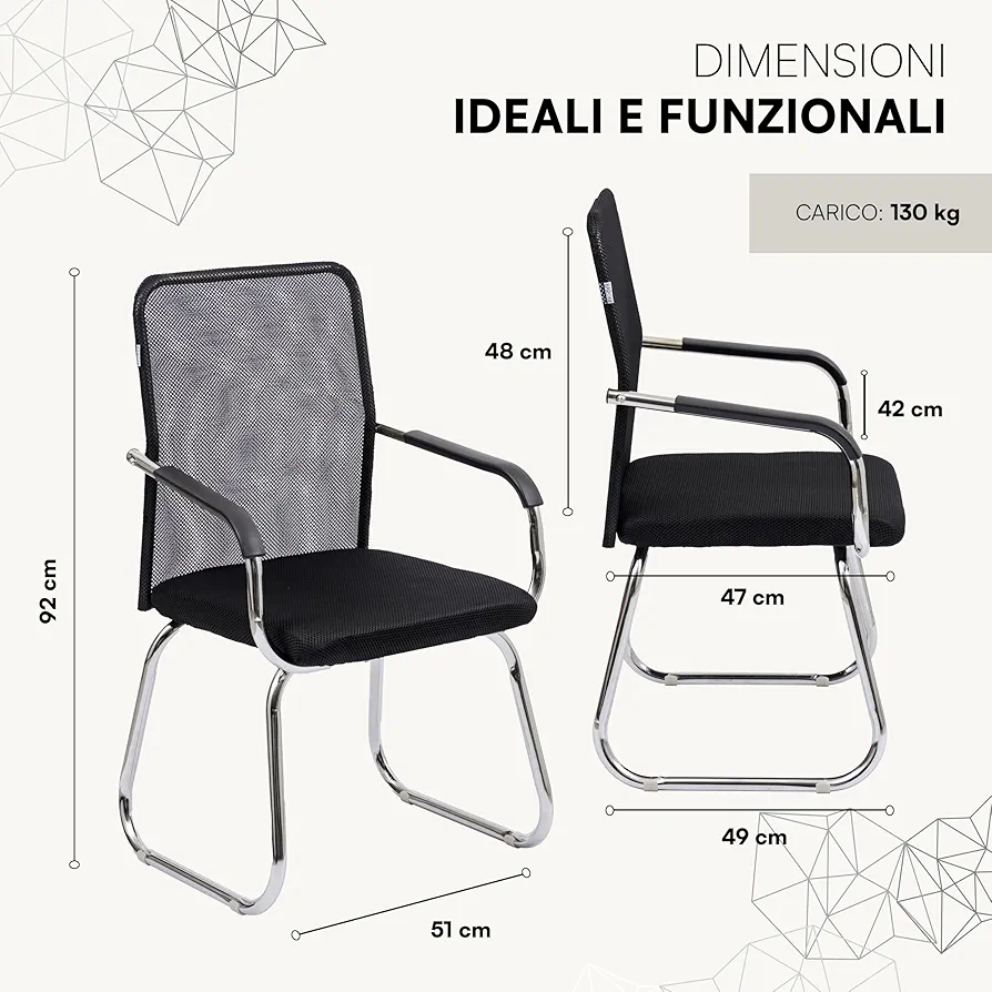 Silla de oficina con reposabrazos - Baroni - Imagen 2