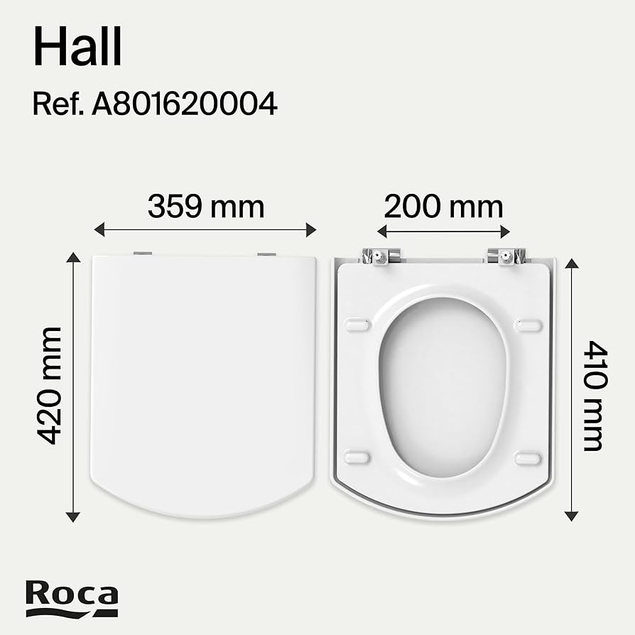 Tapa y asiento para inodoro - A801620004 - Roca Hall - Imagen 2