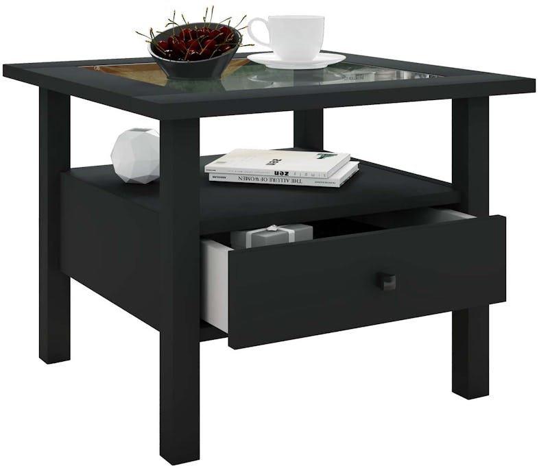 Mesa auxiliar de diseño especial Tapa de cristal elegante. - Imagen 2
