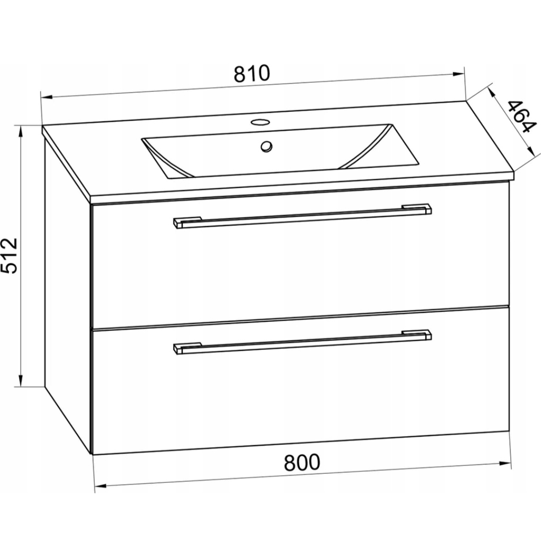 Mueble de lavabo Badinos de 80 cm - Imagen 2
