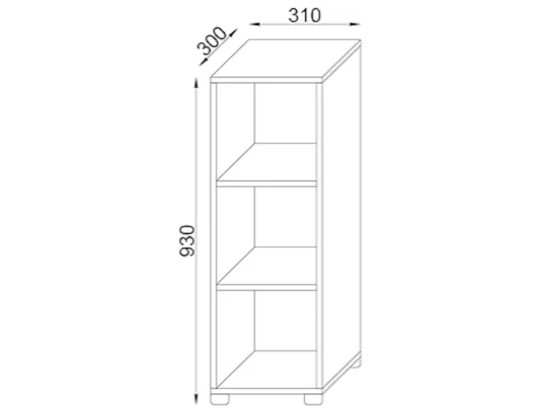VCM Estantería de Madera para Libros Deco estantería para Libros Benas-3 Blanco - Imagen 2