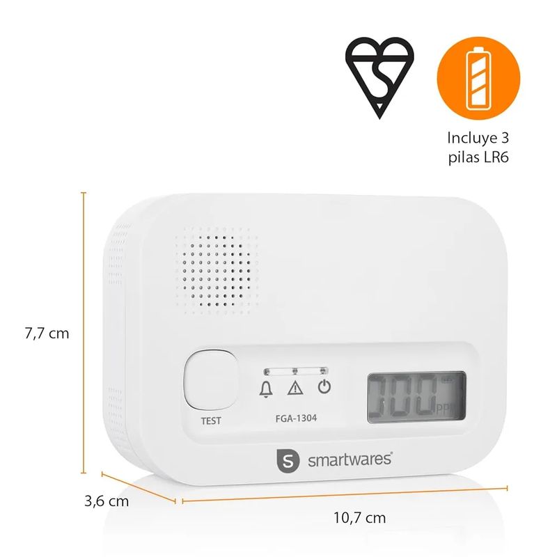 Detector CO - FGA-1304 - Smartwares - Imagen 2