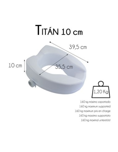 Elevador de baño sin tapa de altura 10 cm | Modelo Titán - Imagen 2