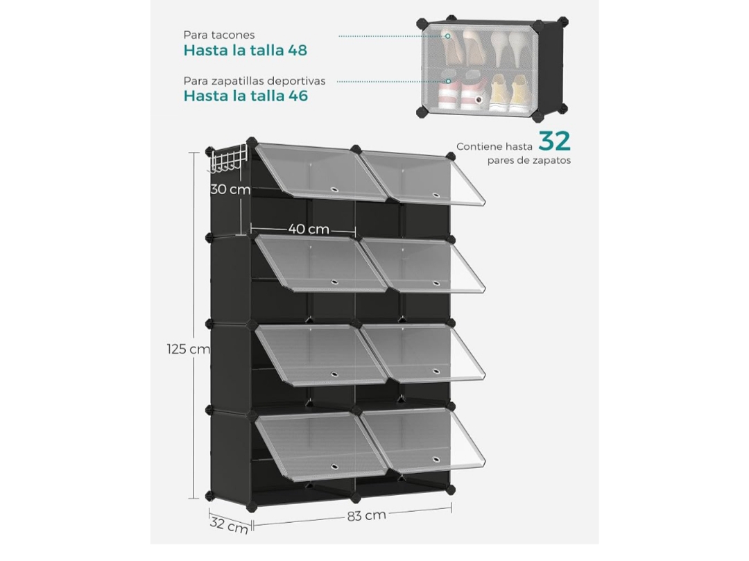 SONGMICS Mueble Zapatero LPC034B01 - Imagen 2