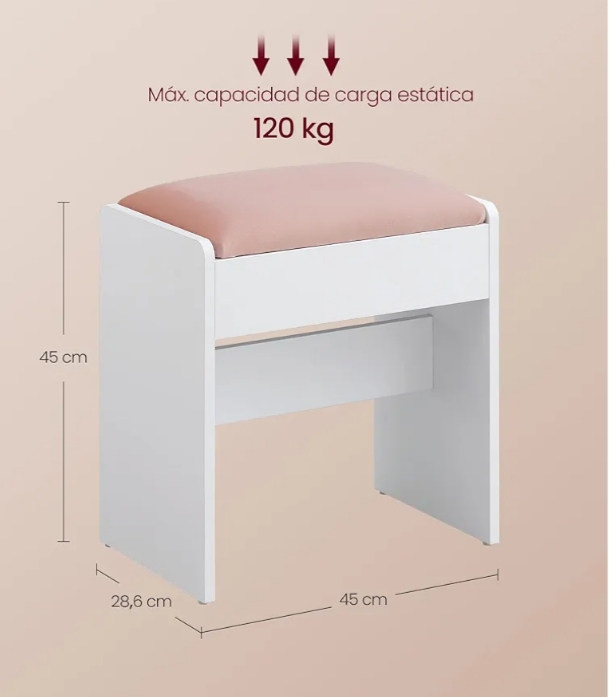VASAGLE Kailyn Colección - Taburete RDS001W01 - Imagen 2