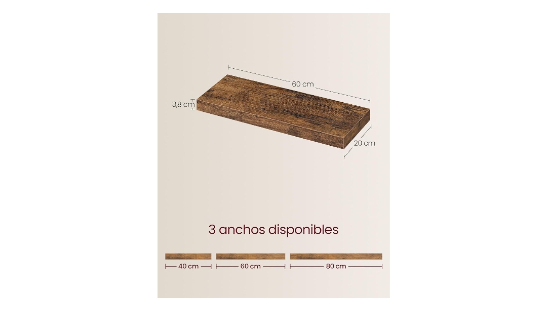 VASAGLE Estante de Pared.. - Imagen 2
