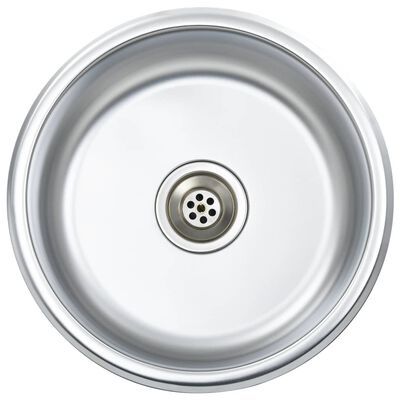 vidaXL Fregadero de cocina de acero inoxidable (sin sifón). - Imagen 2