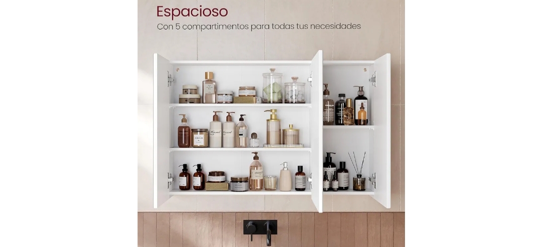 VASAGLE Kailyn Colección - Armario de Pared BBK032W01. - Imagen 2