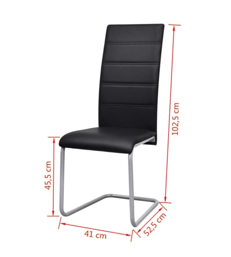 2 Sillas Comedor vidaXL Cuero Sintético - Imagen 2