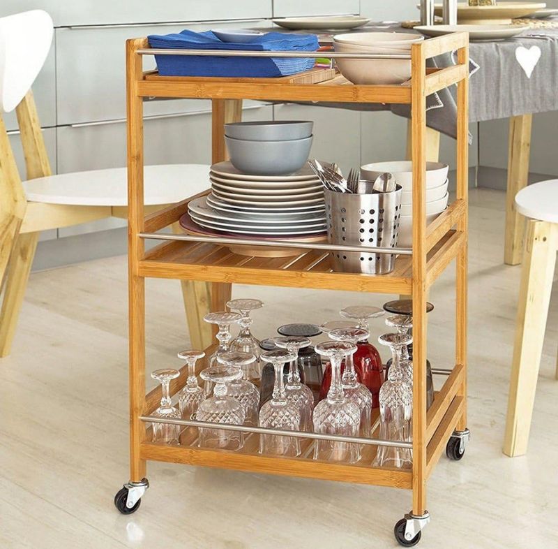 BAKAJI - Carrito de Cocina 3 niveles. - Imagen 2