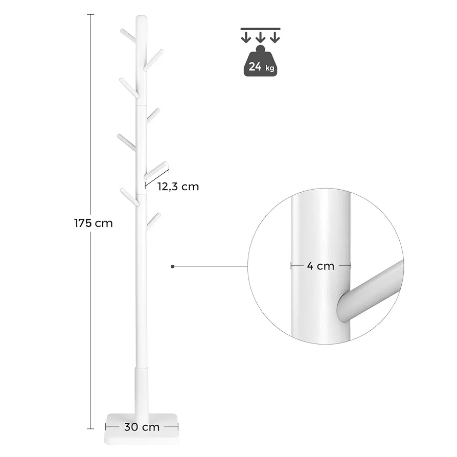 Perchero de Madera Maciza - RCR010W02 - SONGMICS - Imagen 2