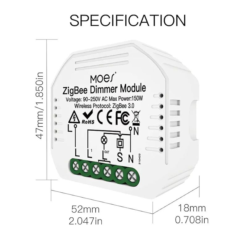 Módulo Regulador - Inteligente - MOES ZigBee - Imagen 2