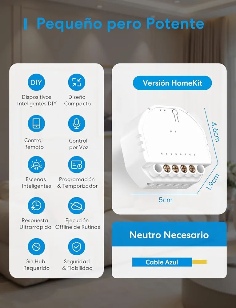 Interruptor Inteligente WiFi - MSS810 - Meross - Imagen 2