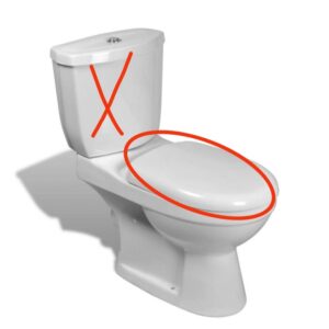 Inodoro cerámico blanco