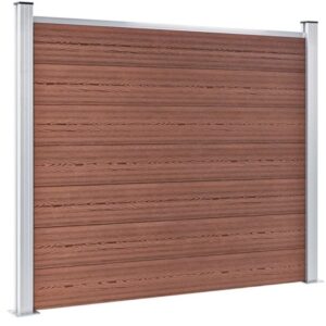 Panel valla WPC marrón 180x146cm