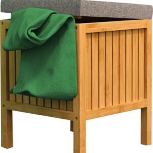 Taburete baño bambú EISL BMBA02-WKBH