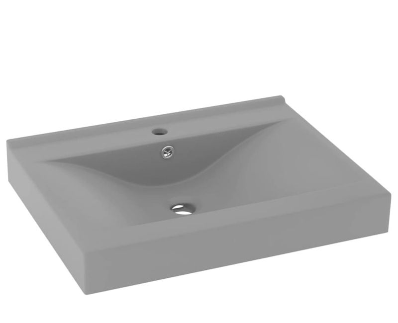 Lavabo cerámico gris vidaXL