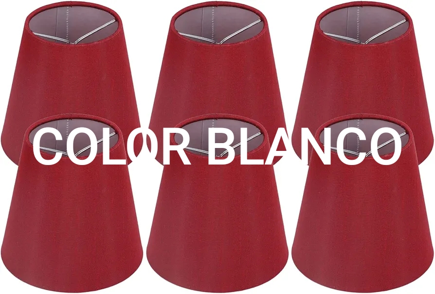 Juego de 6 - pantallas de lámpara BLANCAS