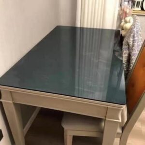 Superficie De Mesa Cuadrado Negro Cristal Templado