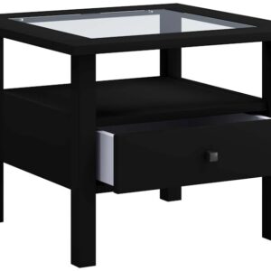 Mesa auxiliar de diseño especial Tapa de cristal elegante.