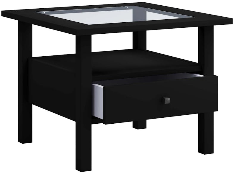 Mesa auxiliar de diseño especial Tapa de cristal elegante.