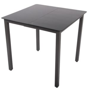 Mesa de jardín de aluminio con cristal