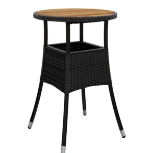 Mesa jardín acacia - ratán negro..