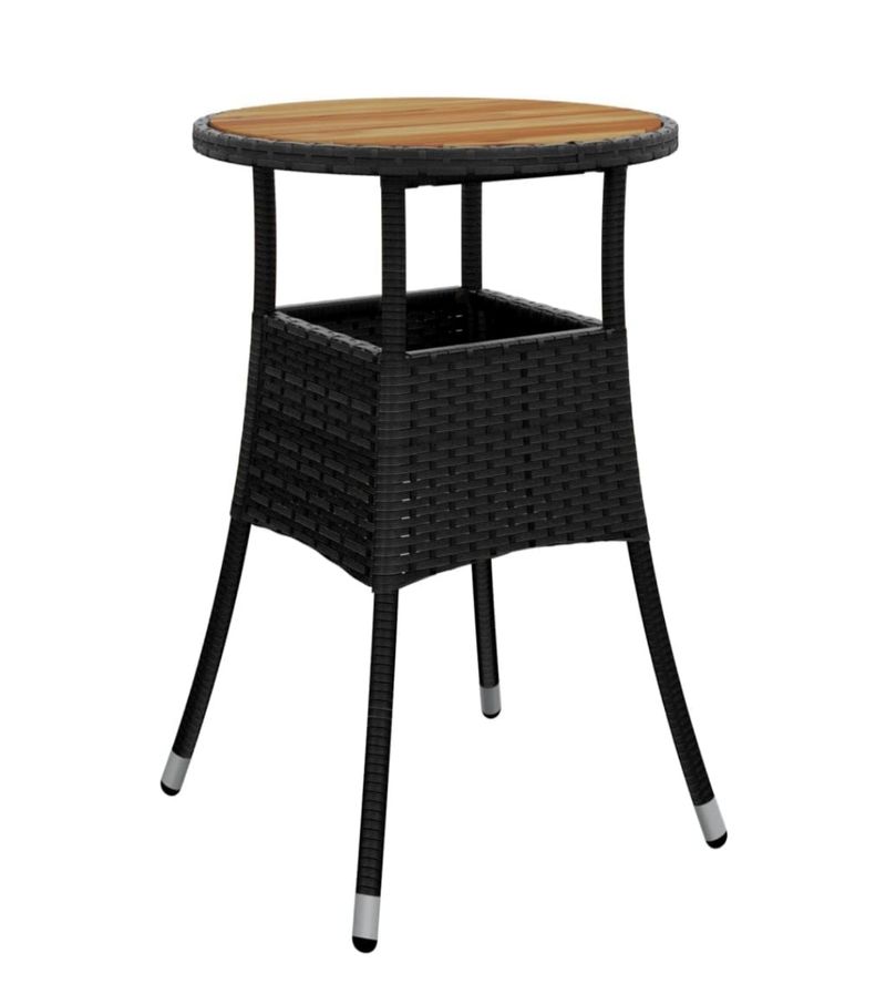 Mesa jardín acacia - ratán negro..