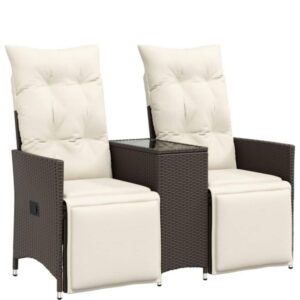 Sillones de ratán PE reclinables
